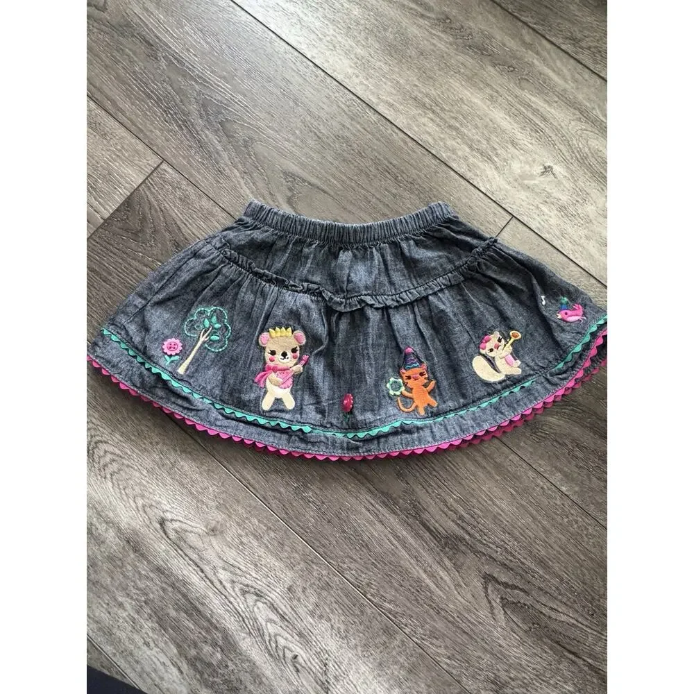RARE Vintage Fall 2013 Gymboree Girls 4pc Outfit Set 100% Cotton Tops and Skirt